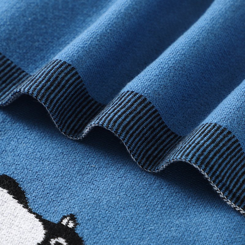 Wholesale 100% Cotton Baby Penguin Pattern Blanket Mimixiong