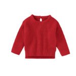 Baby Cotton Long Sleeve Knit Red Pullover Unisex Mimixiong