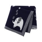 Mimixiong Baby Knitted Blankets 100% Cotton Cute Cartoon Elephant Bebes Stroller Swaddle Wrap Infant Receiving Towel Blankets