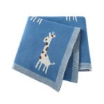 Hot Sale Giraffe Pattern Knit Newborn Baby Blanket Mimixiong