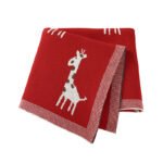 Hot Sale Giraffe Pattern Knit Newborn Baby Blanket Mimixiong