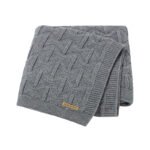 Baby Knitted Solid Color Striped Baby Bedding Blanket Mimixiong