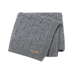 Baby Knitted Solid Color Striped Baby Bedding Blanket Mimixiong