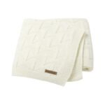 Baby Knitted Solid Color Striped Baby Bedding Blanket Mimixiong