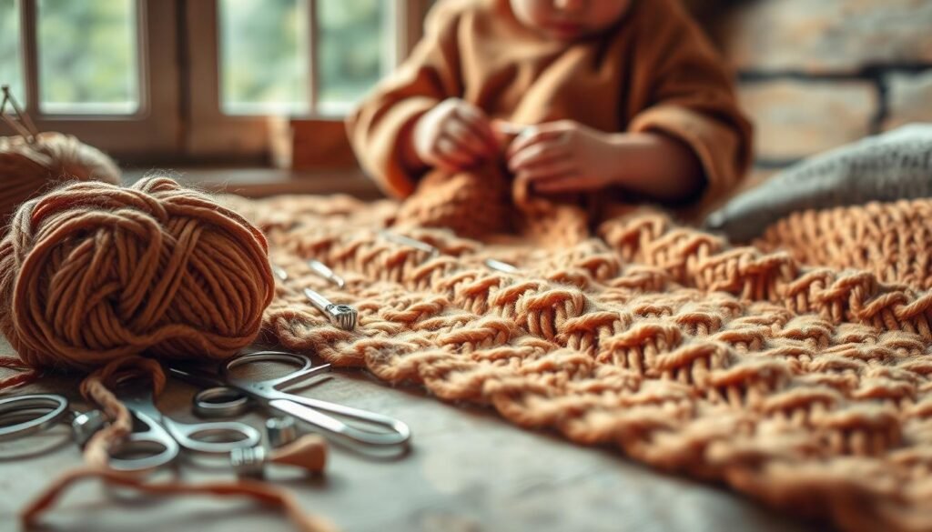 DIY baby blanket steps