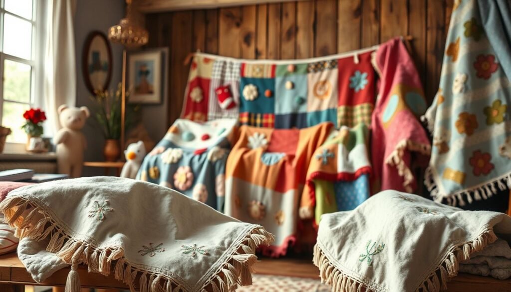 adding embellishments to blankets