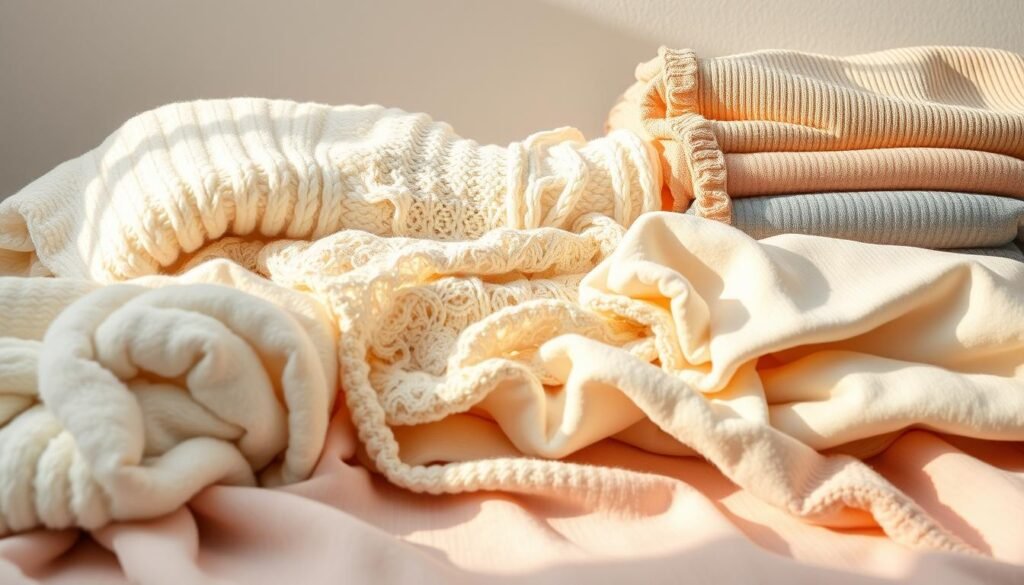 diverse baby clothing materials