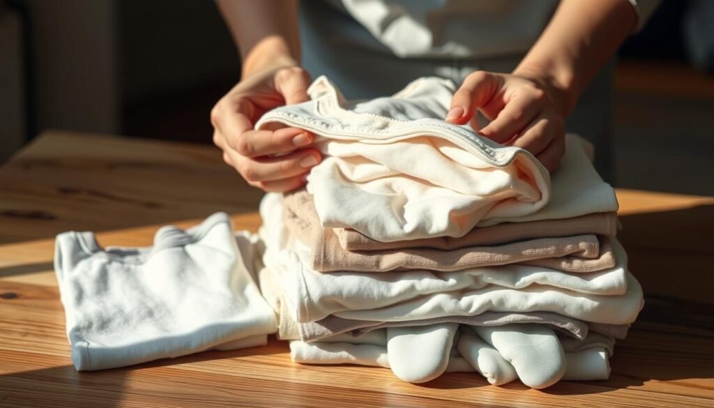 folding baby clothes for travel