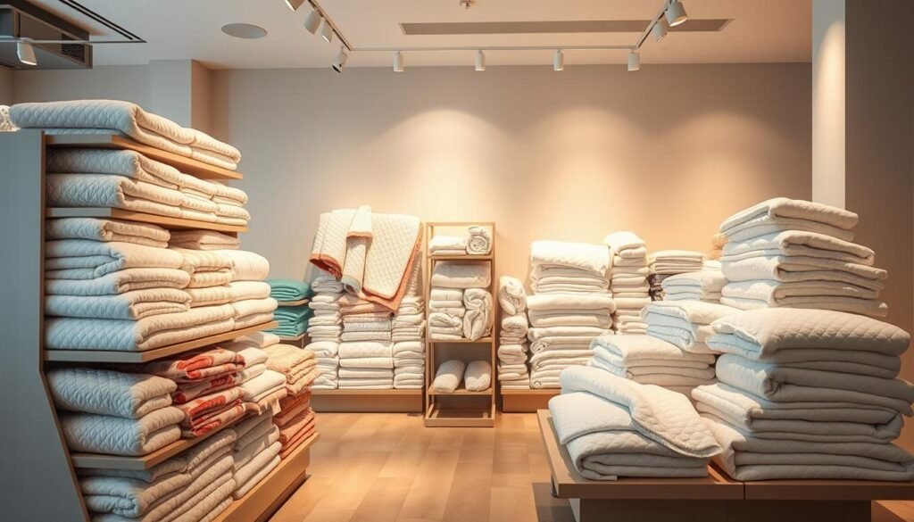 retail display for baby blankets