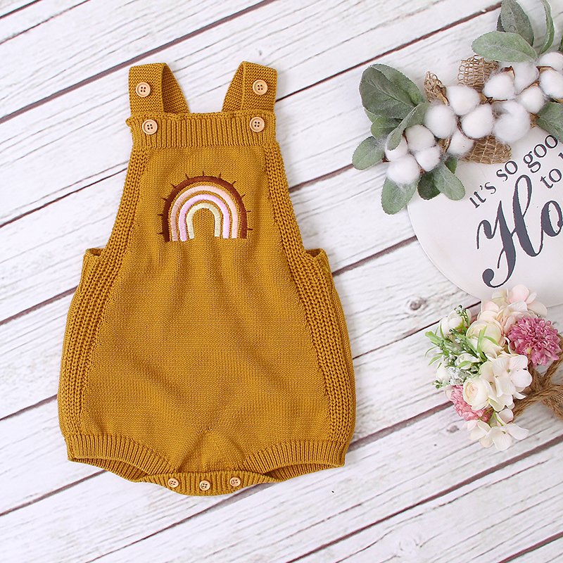 100% Cotton Knitted Baby Kids Jumpsuit Romper Mimixiong