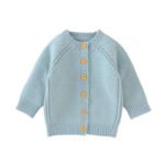 New Arrival Solid Color Knitted Baby Sweater Coat Mimixiong