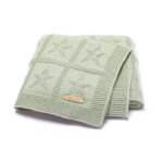 Star Patterned Solid Knitted Baby Blanket Mimixiong