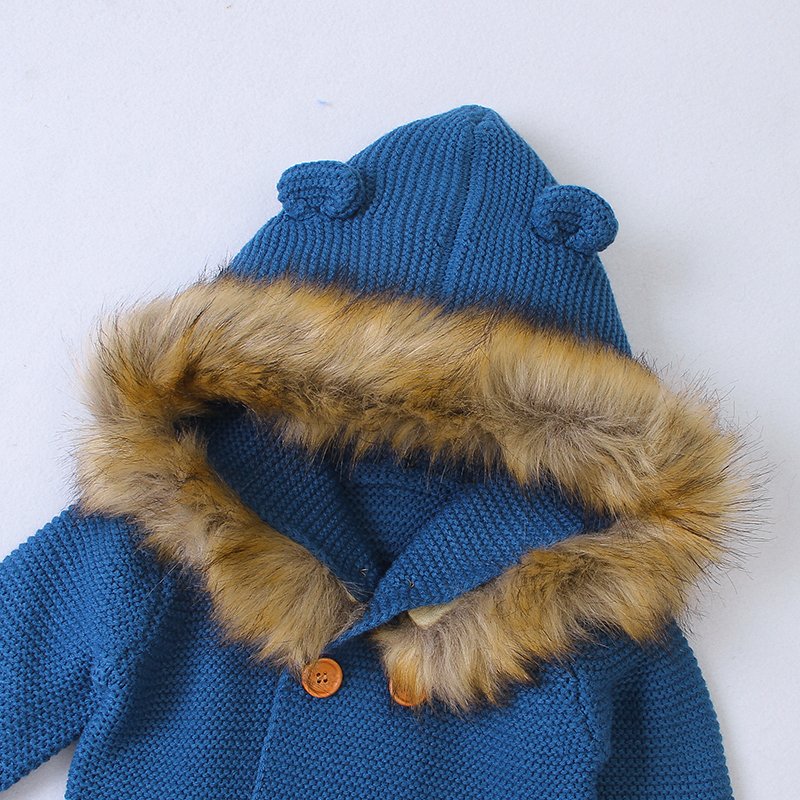 Fast Shipping Knitted Baby Hooded Cardigans Mimixong