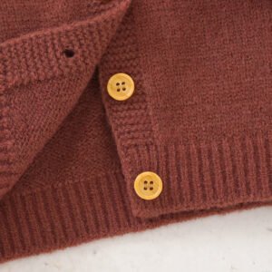 New Arrival Solid Color Knitted Baby Sweater Coat Mimixiong
