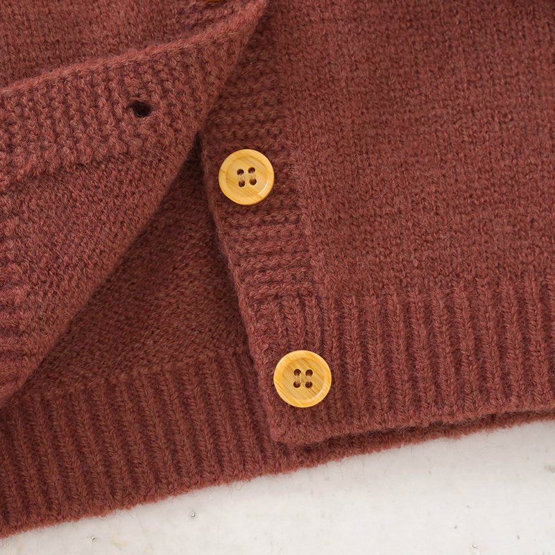 New Arrival Solid Color Knitted Baby Sweater Coat Mimixiong