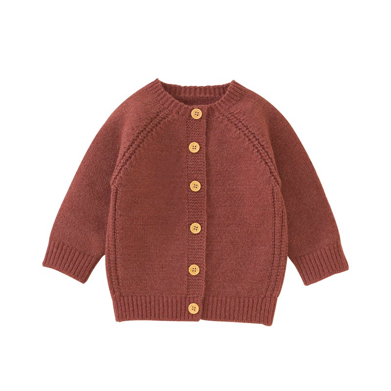 New Arrival Solid Color Knitted Baby Sweater Coat Mimixiong