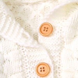 Hot Sale Babies Knitwear Hooded Pom Pom Cardigan Mimixiong