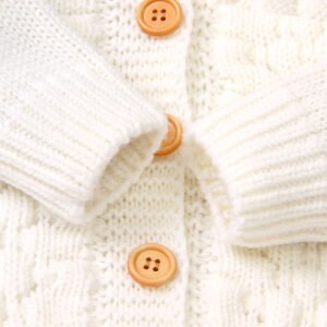 Hot Sale Babies Knitwear Hooded Pom Pom Cardigan Mimixiong
