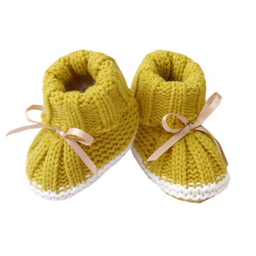 2024 Fast Shipping Knitted Baby Shoes Newborn Baby Knitted Booties Infant Baby Socks