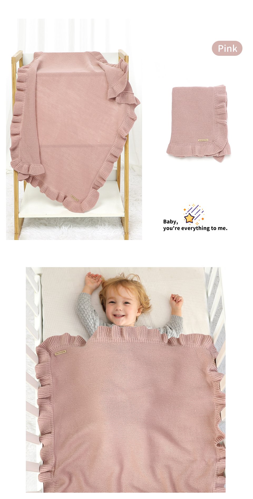 Soft Beautiful Pattern Knitted Baby Blankets Mimixiong 8 详情 英文 11 13