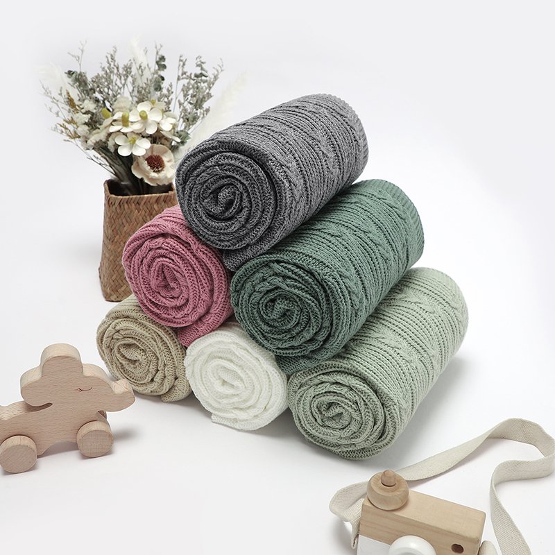 Luxury Custom Baby Wrap Knitted Blanket Mimixiong