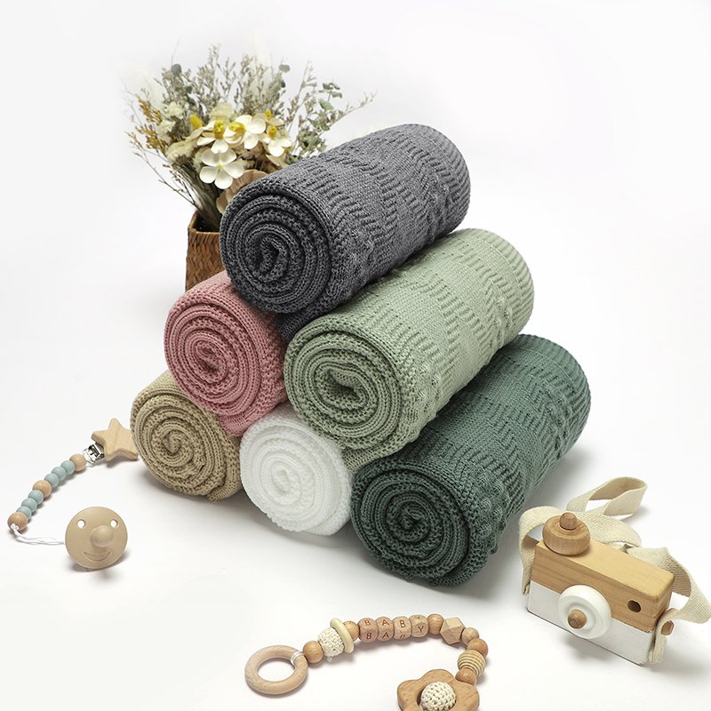 Swaddle Blanket Solid Infant Wraps Bedding Cover Mimixiong