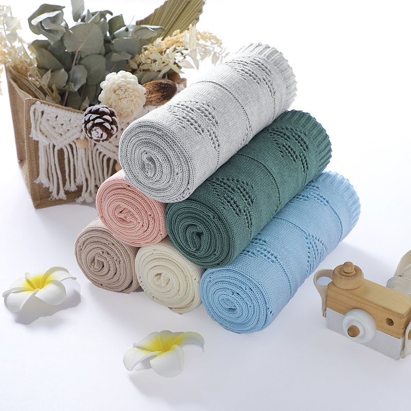 Solid Pure Cotton Babi Throw Blanket Low MOQ Custom Mimixiong