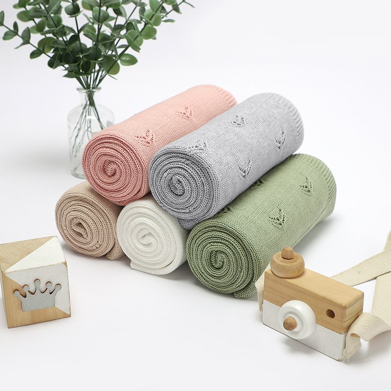 Baby Wrap Towel Swaddling for Babies Pointelle Blanket Mimixiong