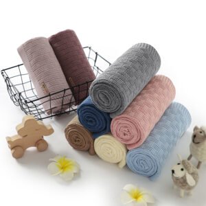 ODM/OEM Jacquard Design Swaddle Bedding Blankets Mimixiong