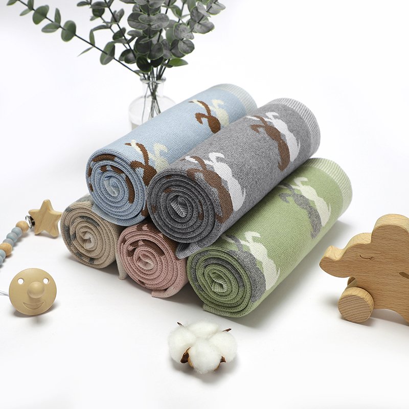 Top Ranking Knitted Easter Bunny Baby Blankets Mimixiong