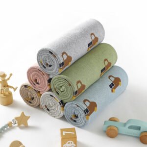 Cute Truck 100% Cotton Swaddle Custom  Blanket Mimixiong