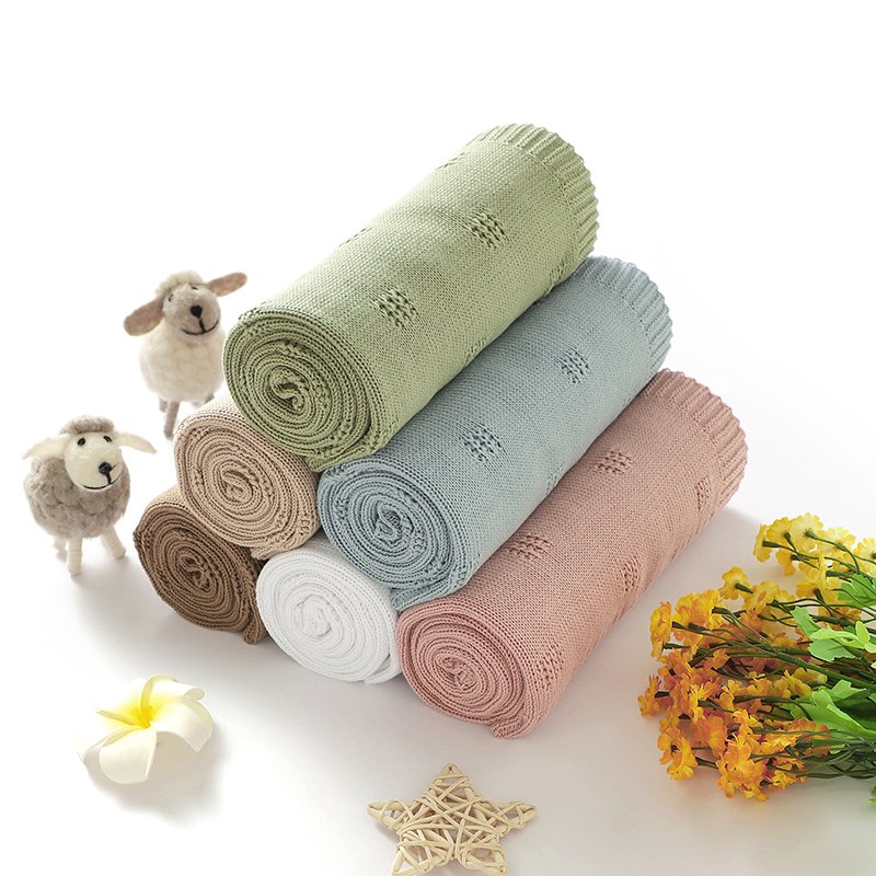 Low MOQ Soft Baby Crochet nitted Keepsake Blanket Mimixiong