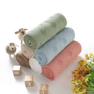 Cotton Yarn Cozy Baby Swaddle Blankets Mimixiong