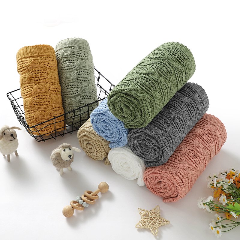 OEKO-TEX Wholesale Twist Cozy Knitted Blanket Mimixiong