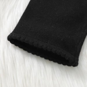 Two-Piece Baby Knitted Sweater & Pant Set Black White Design Mimixiong