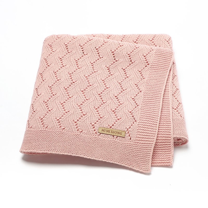 Throw Bedding Cotton Swaddle Crochet Baby Blanket Mimixiong