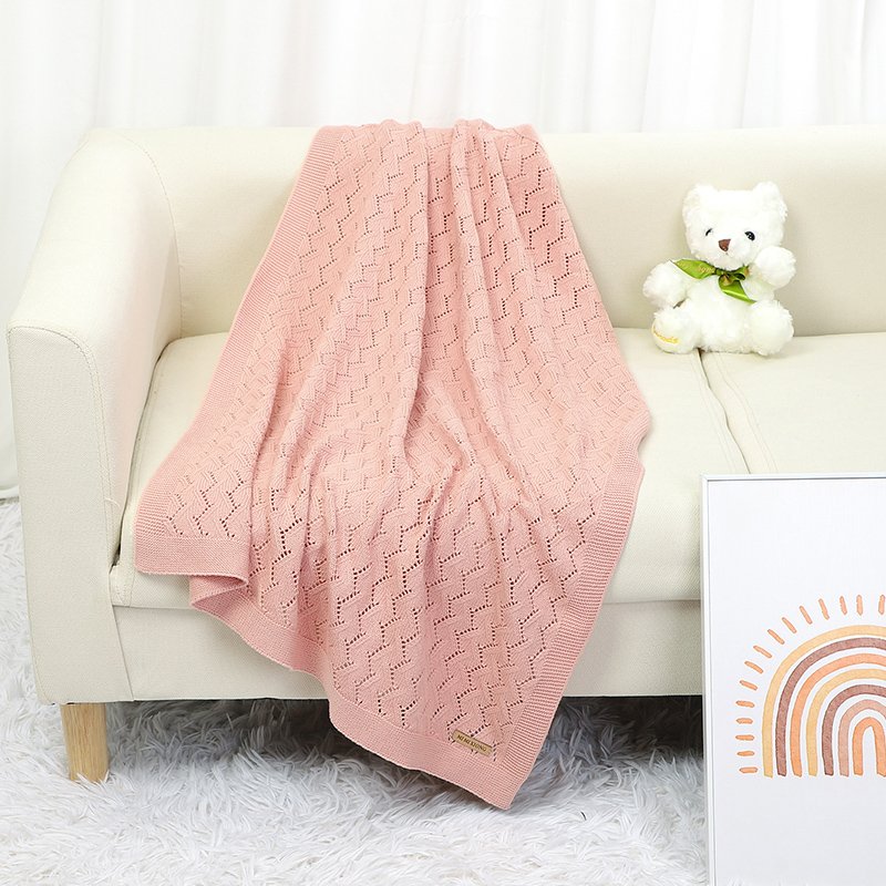 Throw Bedding Cotton Swaddle Crochet Baby Blanket Mimixiong