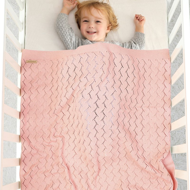 Throw Bedding Cotton Swaddle Crochet Baby Blanket Mimixiong