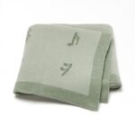 Knitted Musical Note Patterned  Baby Blankets Mimixiong