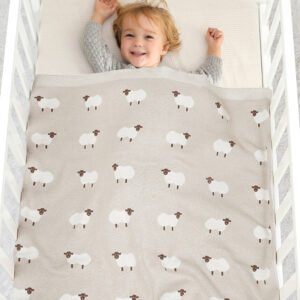 Cotton Blanket Animal Lamb Pattern Baby Products Mimixiong