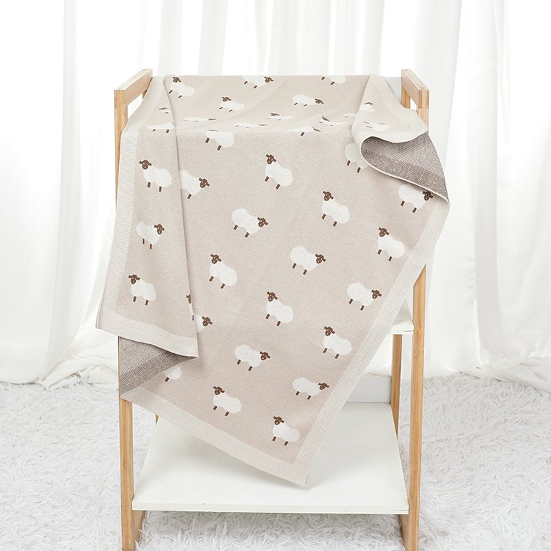 Cotton Blanket Animal Lamb Pattern Baby Products Mimixiong
