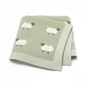 Cotton Blanket Animal Lamb Pattern Baby Products Mimixiong