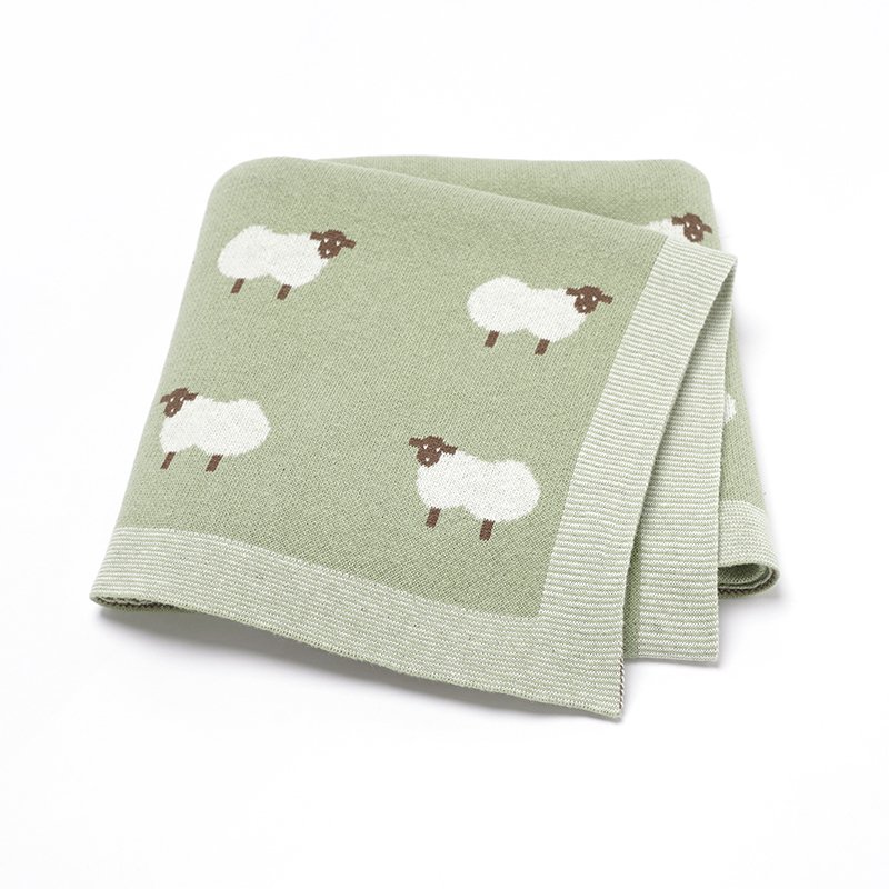 Cotton Blanket Animal Lamb Pattern Baby Products Mimixiong