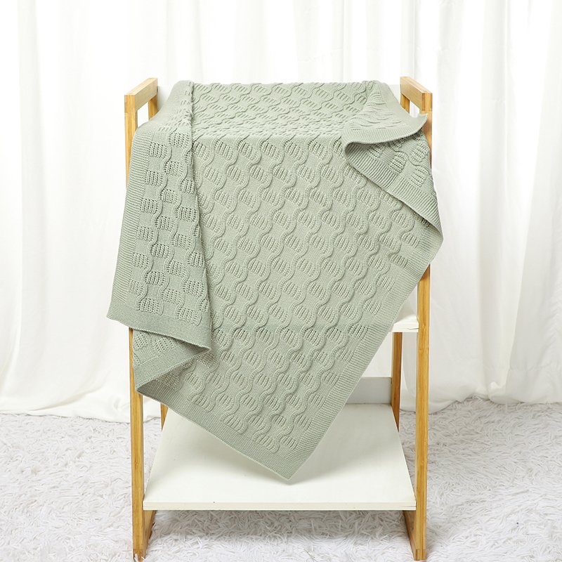 Solid Knitted Baby Blanket Wholesale Mimixiong