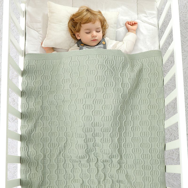 Solid Knitted Baby Blanket Wholesale Mimixiong