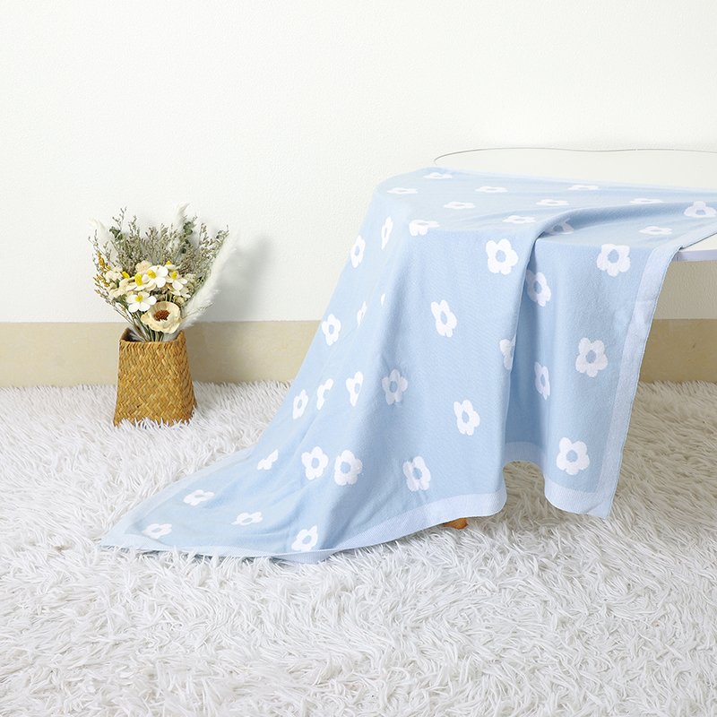 Jacquard Receiving Cotton Blanket Knitted Wrap Mimixiong
