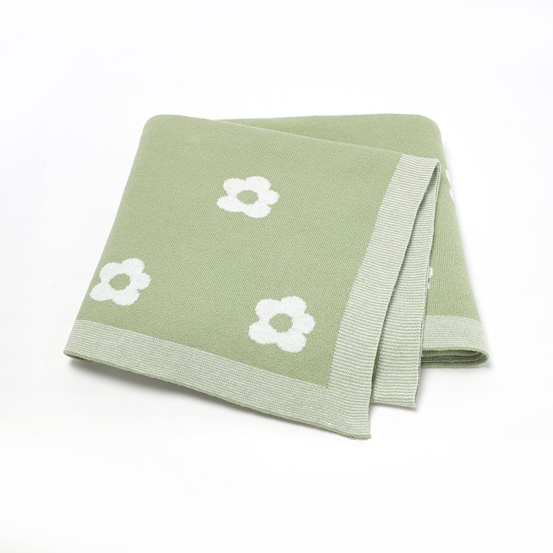 Jacquard Receiving Cotton Blanket Knitted Wrap Mimixiong