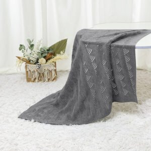 Knit Blanket Infant 100% Cotton Soft Mimixiong