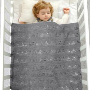 Knit Blanket Infant 100% Cotton Soft Mimixiong