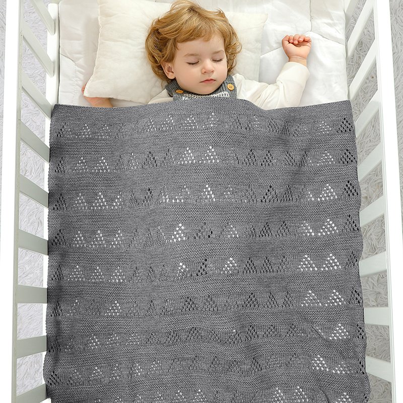Knit Blanket Infant 100% Cotton Soft Mimixiong